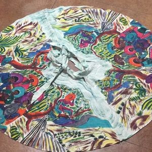 Hand painted vintage circle skirt